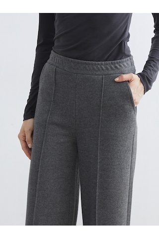 Lcw Everyday Antrasit Beli Lastikli Geniş Paça Kadın Pantolon
