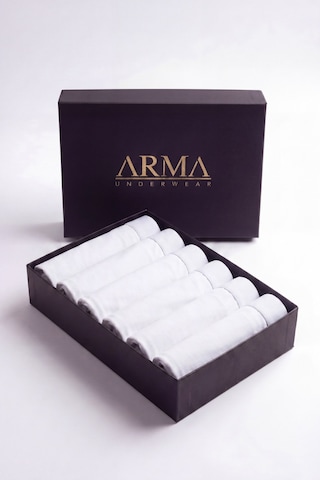 Arma Yıldız Erkek Premium Bambu Beyaz Boxer 6'lı Hediye Kutulu Damat Bohçası Ve Çeyiz Seti Beyaz-6
