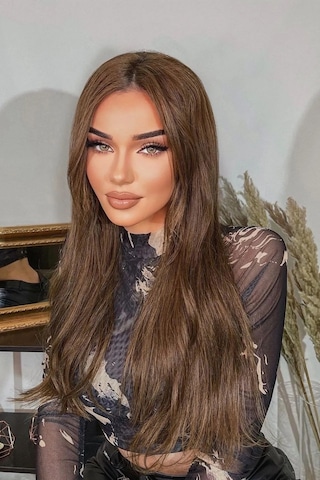 Caş Dekorasyon Isıya Dayanıklı Yarımay Çıt Çıt Saç-sh6d-fındık Kahve-düz-60 Cm-110 Gr