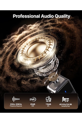 Saramonic Air Kablosuz Yaka Mikrofonu, Usb-c İle - 48khz/24bit, 90db Snr, Apple Uyumlu iPhone 15/16 Serisi İçin Mikrofonlu Cep Telefonu, Şarj Kutusu Ve Uygulama Kontrolü İle, 300 M Menzil, Mini Klipsli Mikrofon