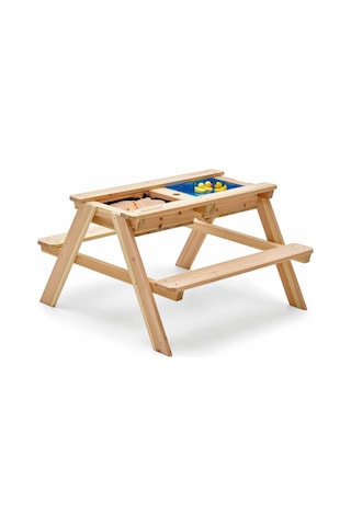 Plum Ahşap Kum Ve Su Piknik Masası Çok Renkli