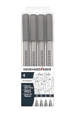Eberhard Faber Ef558104 Pigment Fineliner 4lü Set