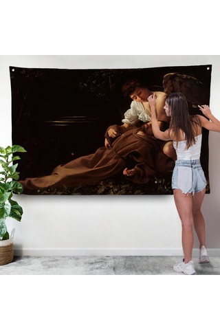 Caravaggio - Saint Francis Of Assisi İn Ecstasy Duvar Örtüsü-7123
