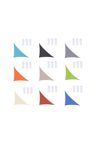 Wondernest Üçgen Açık Bahçe Güneşlik Yelken Su Geçirmez Anti-uv Gölgelik Haki 3x4x5m Haki