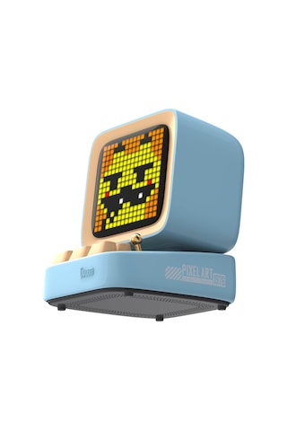 Divoom Ditoo-Mic Mavi Karaoke Mikrofonlu Piksel LED Ekranlı Uygulama Kontrollü Akıllı Bluetooth Hoparlör