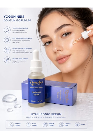 Dermaura Hyaluronic Acid Serum Yoğun Nemlendirici & Bariyer Destekleyici 30 Ml