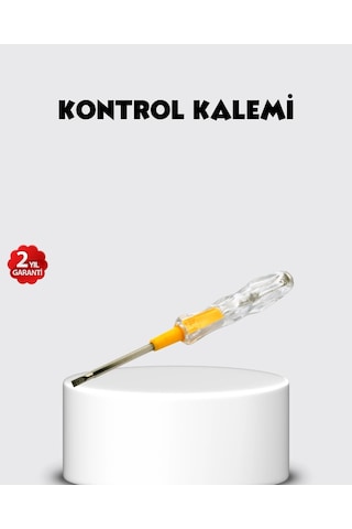 Neon Lambalı Elektrik Kontrol Kalemi Nikel Kaplama 110-220v
