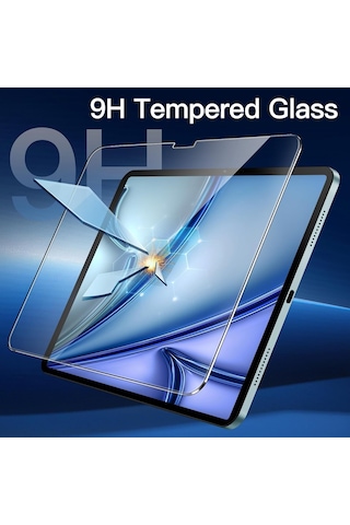 Apple iPad Air 13 M4 2026 İle Uyumlu Temperli Kırılmaz Cam Ekran Koruyucu 5 Adet