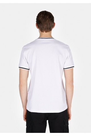 Colin's Colins Regular Fit Yuvarlak Yaka Pamuklu Jakarlı Erkek Beyaz Kısa Kol Tişört Cl1073359 Q1.v1 Wht Beyaz