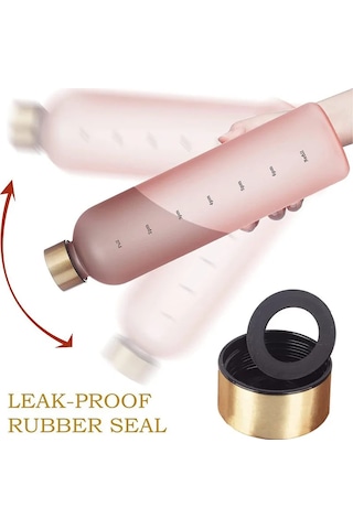 1000ml Su Şişesi Spor Su Bardağı Pp Monokrom Spor Su Isıtıcısı Çok Renkli