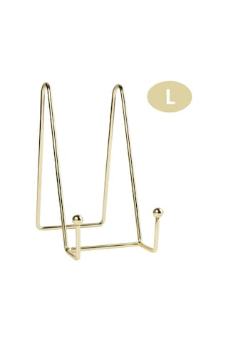 Teltree Dayanıklı Metal Kitaplık Ve Dekoratif Sergi Rafı - Altın Renk, Büyük Boy Altın