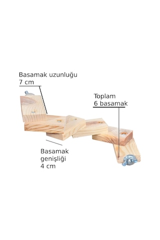 Ayrex Fare Hamster Ginepig Tavşan Gine Domuzu Kuş Tüneği Kuş Tünek Papağan Tüneği Merdiveni Tünek Oyun Parkuru