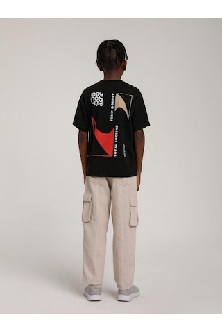Jack Lions Erkek Çocuk Pamuklu Sıfır Yaka Jump Yarım Kol Tshirt-15605 SIYAH