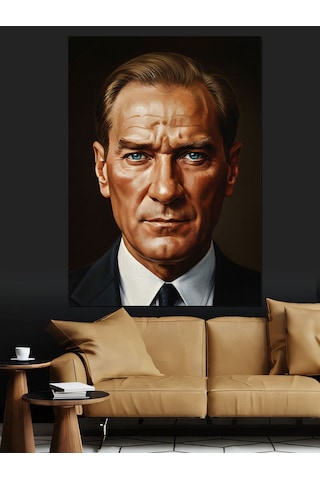 Ahşap Tablo Atatürk Mavi Göz Portresi