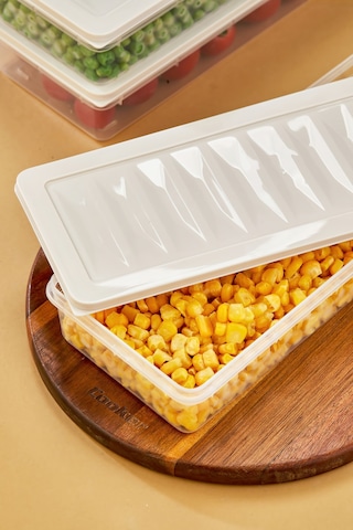 Multi Box 3 Lü Set Saklama Kabı Seti - Dondurucu & Mikrodalga Uyumlu Krem