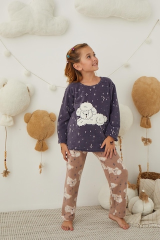 Kız Çocuk Welsoft Polar Pijama Takımı 42006 Lacıvert