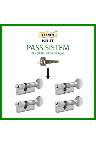 Yuma 4 'lü Mandallı Ortak Anahtarlı - Bilyalı Barel 68mm