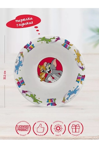 Priority. Tom Ve Jerry Çorba Salatası Kasesi Derin Tepsi 208894311 Mavi