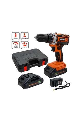 Max Extra MX1815 18V 1.5 Ah 10 MM Mandren Çift Akülü Matkap Vidalama