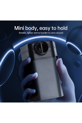 Tenfowee Kabelloses 6000pa Li-po Hava Pompa, 120l/dk Akış, 2 Ağızlı, Şarj Edilebilir, Yürüyen Havalandırma Ve Boşaltma, Yüzme Havuzu, Yatak, Sacık İçin Siyah