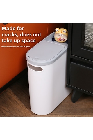 Teltree Ev Çöp Kutusu Mutfak/banyo İçin, Basma Kapaklı, Boşluk Tasarımı, Kaliteli Plastik, Büyük Kapasite, Mavi 9219 Diğer