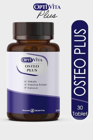 Optivita Osteo Plus 30 Tablet Kalsiyum, Magnezyum, Sitikolin, Kol