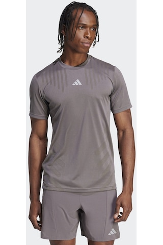 Adidas Hiit Airchi Erkek Kahverengi Bisiklet Yaka Tişört IS3735 Kahverengi