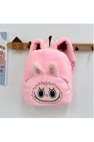 Youtek Peluş Çizgi Karakter Çantası: Yumuşak Ve Sevimli Çocuk Sırt Çantası - Pembe Pembe