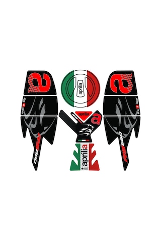 Grippatch Aprilia Rs 660 2025 Uyumlu 13 Parça Tank Pad Seti Gc61-2 Çok Renkli