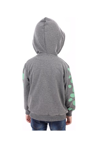 Toontoy Erkek Çocuk Baskılı Hırka Antrasit Melanj