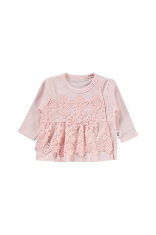 Civil Baby Fırfır Tüllü 1-9 Ay Pijama Takımı - Pudra Somon
