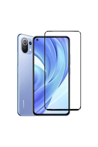 Xiaomi Mi 11 Lite Kenarları Kırılmaya Dayanıklı Cam Ekran Koruyuc Siyah (490489233)