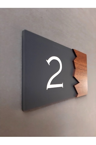 Wooden Serisi Pleksi Kapı Numarası (512038215)