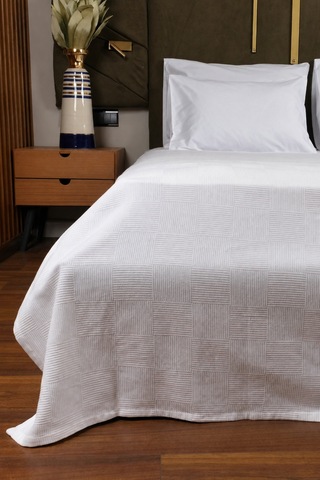 Sidney Serisi Çift Kişilik Otel Pikesi 200x230cm Beyaz