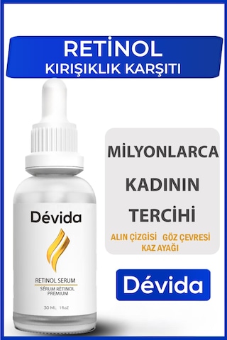 Devida Yaşlanma ve Kırışıklık Karşıtı Göz Çevresi Retinol Serum 30 ML