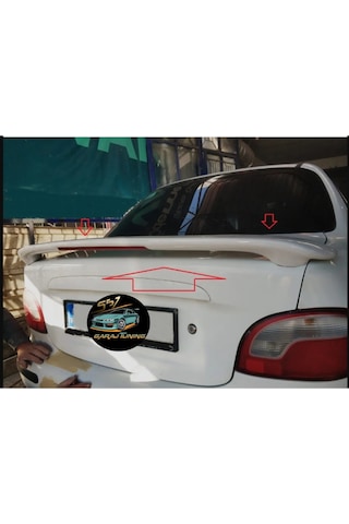 Hyundai Accent 1 Yumurta Kasa Işıklı Bagaj Spoyler Fiberglass Boyasız