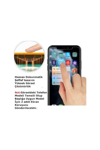 Xiaomi Redmi Note 9 Uyumlu Şeffaf Kırılmaz Temperli Ekran Koruyucu Telefon Camı 2 Adet