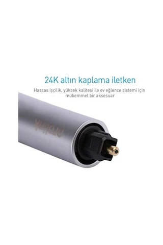 Prolink 60 Cm Optik Kablo Toslink Plug Metal Premıum Chrome Audıo Optik Fiber Ses Kablosu