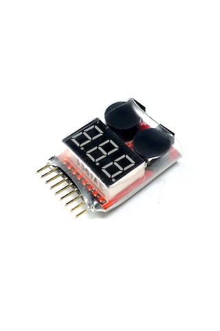 1-8s Cell Lipo Ölçer Buzzer Sesli Alarm 2in1test