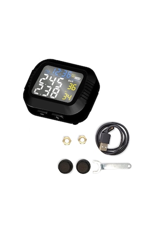 Hallow-motosiklet Lastik Basıncı Monitörü Dağ Bisikleti Kablosuz K17403