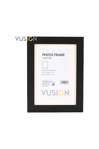 Vusıgn Vs651-bk Mdf Fotoğraf Çerçevesi 13x18 Cm Siyah Masaüstü Ve Duvar Askılı Çerçeve