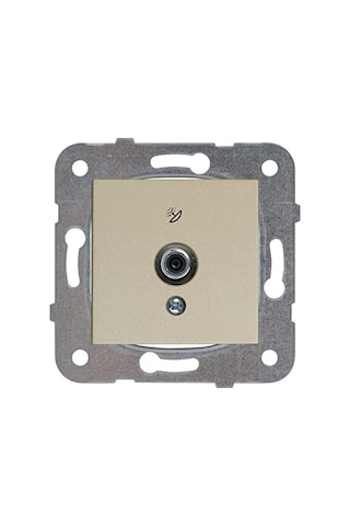 Nt Bronz Uydu Prizi F Kon 10 Db Mekanizma+düğme Kapak