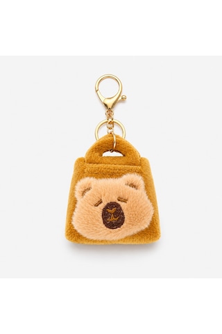 Kahverengi Peluş Capybara Mini Çanta Charmı Sevimli Çanta Aksesuarı