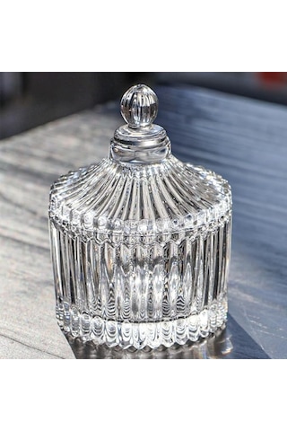 Glass Jar Tg-025-1 Cam Lokumluk Ve Şekerlik Diğer