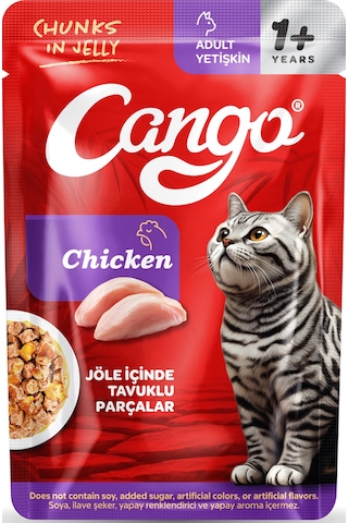 Cango Yaş Yetişkin Kedi Maması Tavuk Etli 80 Gr