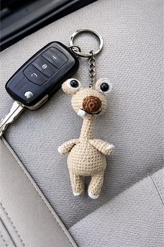 El Yapımı Amigurumi Sid Karakter Anahtarlık Sevimli Örgü Figür Araba Anahtarlığı & Çanta Aksesuar
