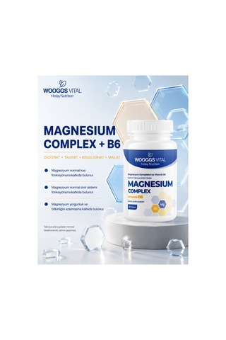 Magnezyum Complex Ve B6 Vitamini İçeren Takviye Edici Gıda 60 Tablet