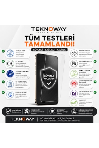Teknoway İllede Apple Uyumlu iPhone 18 Pro / 17 Pro Ekran Koruyucu Tam Kaplama Şeffaf