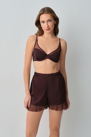 Suwen Aura Pijama Şortu Wsh118102971460 Bitter