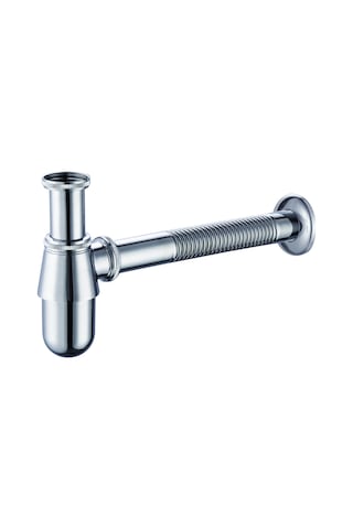 Creavit Lavabo Sifon 33cm Metal Körüklü Krom